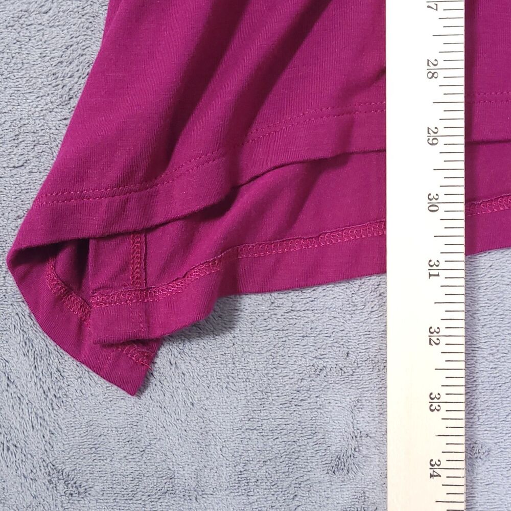 Soft Surroundings Tunic Top Blouse Pink Size Small V-Neck Asymmetrical Hem - Picture 5 of 6